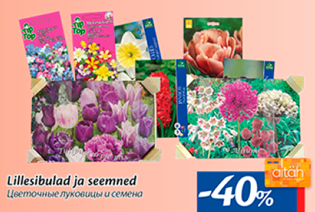 Цветочные луковицы и семена  -40%