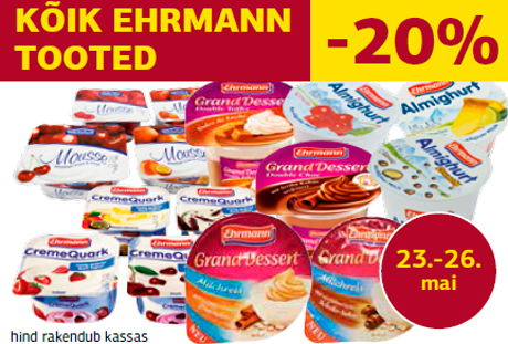 Kõik Ehrmann tooted  -20%
