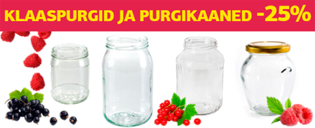 KLAASPURGID JA PURGIKAANED -25%