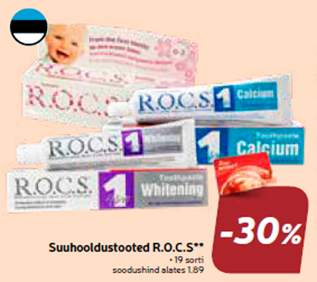 Suuhooldustooted R.O.C.S**  -30%