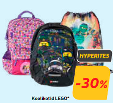 Koolikotid LEGO* -30%