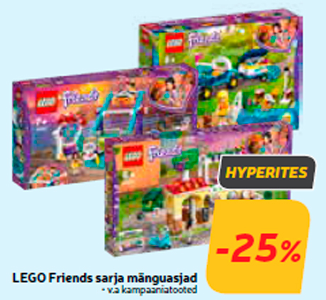 LEGO Friends sarja mänguasjad  -25%
