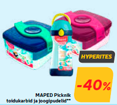 MAPED Picknik toidukarbid ja joogipudelid** -40%