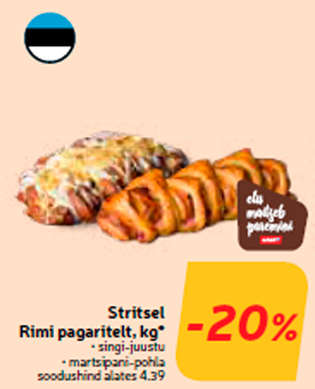 Stritsel Rimi pagaritelt, kg* -20%