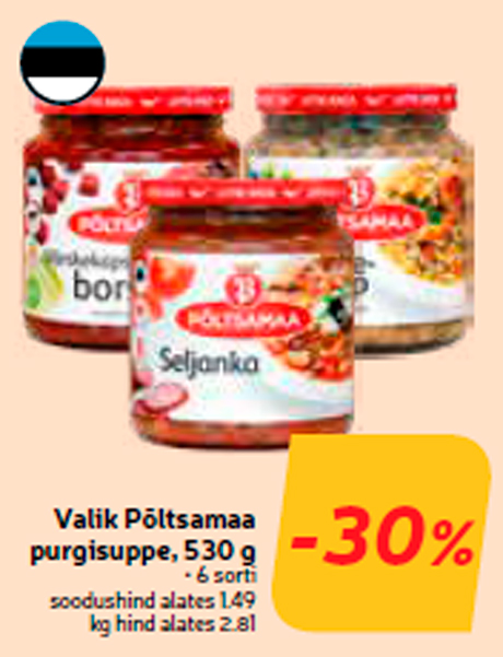 Valik Põltsamaa purgisuppe, 530 g  -30%