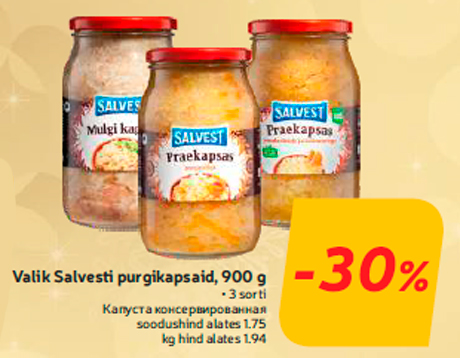 Valik Salvesti purgikapsaid, 900 g  -30%
