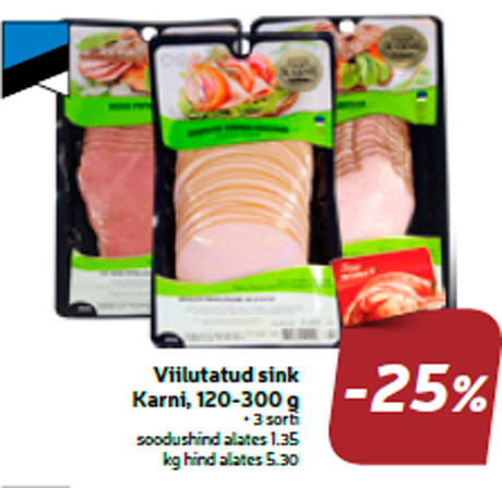 Viilutatud sink Karni, 120-300 g  -25%
