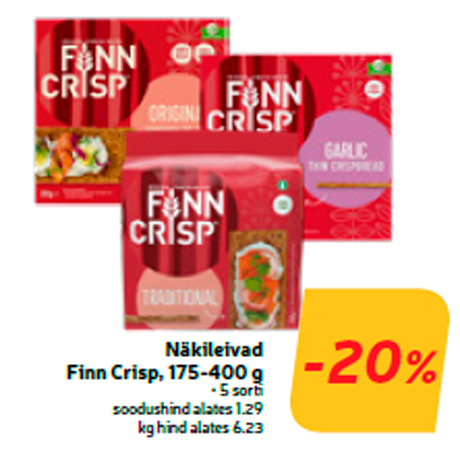 Näkileivad Finn Crisp, 175-400 g  -20%