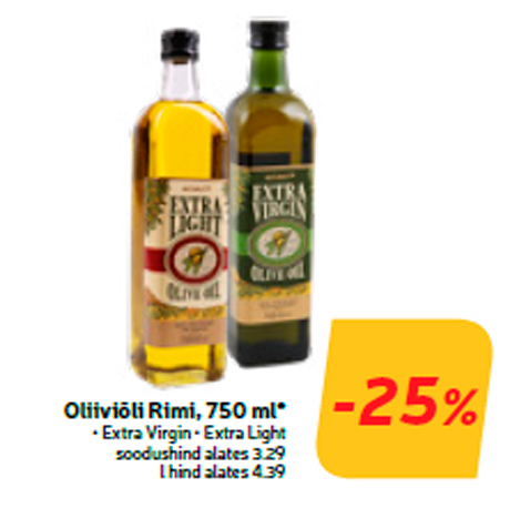 Oliiviõli Rimi, 750 ml*  -25%