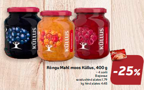 Rõngu Mahl moos Küllus, 400 g  -25%