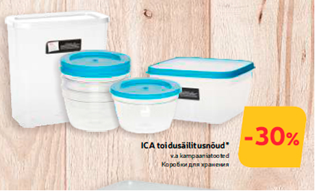 ICA toidusäilitusnõud*  -30%