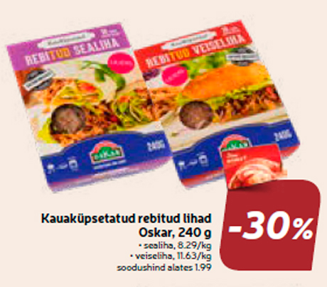 Kauaküpsetatud rebitud lihad Oskar, 240 g -30%