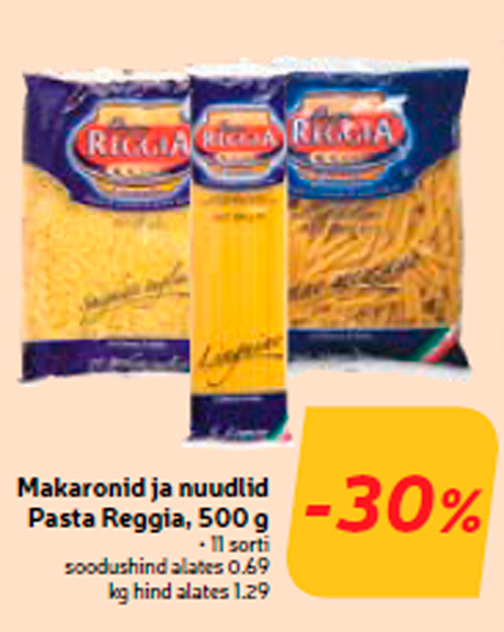 Makaronid ja nuudlid Pasta Reggia, 500 g -30%