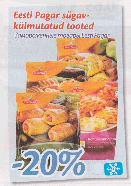 Eesti Pagar sügav- külmutatud tooted  -20%