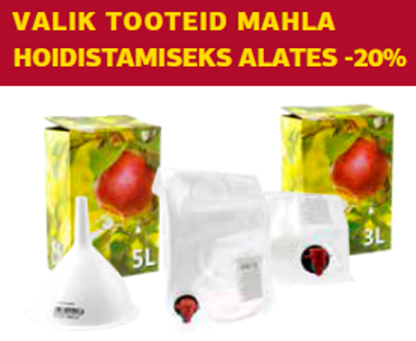 Valik tooteid mahla hoidistamiseks alates  -20%