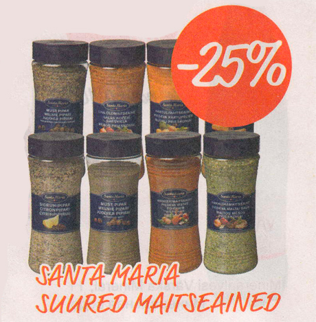 SANTA MARIA SUURED MAITSEAINED  -25%