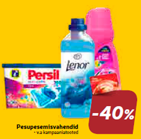 Pesupesemisvahendid  -40%
