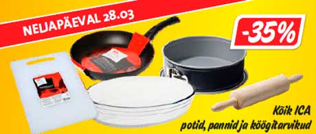 ICA сковородки, кастрюли и столовые приборы