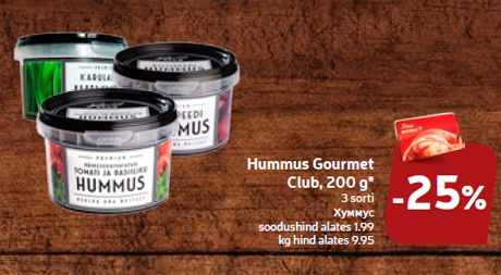 Hummus Gourmet Club, 200 g*  -25%