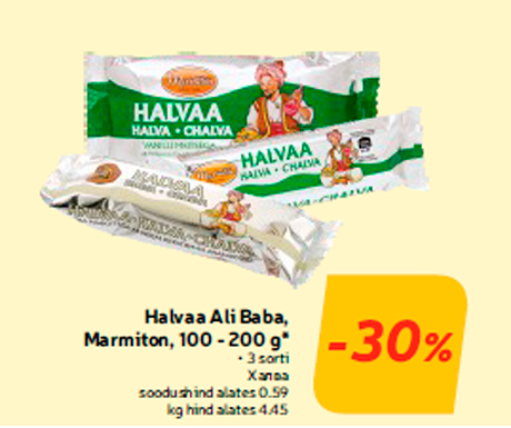 Halvaa Ali Baba, Marmiton, 100 - 200 g*  -30%