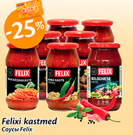 Соусы Felix -25%