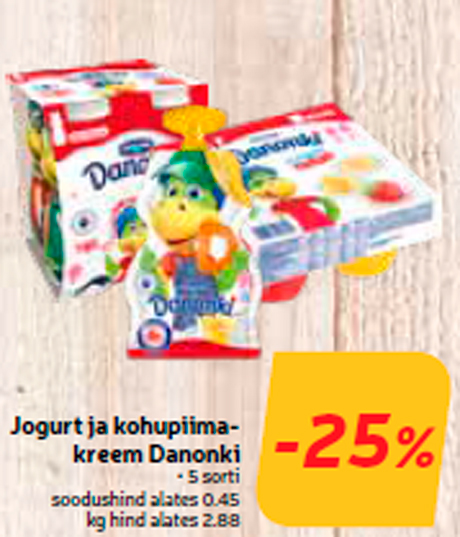 Йогурт и творожный крем Danonki  -25%
