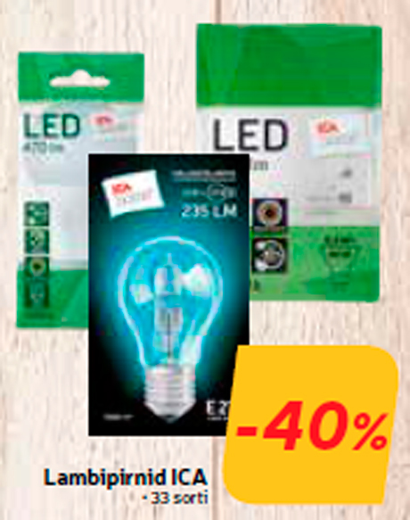 Лампочки ICA  -40%
