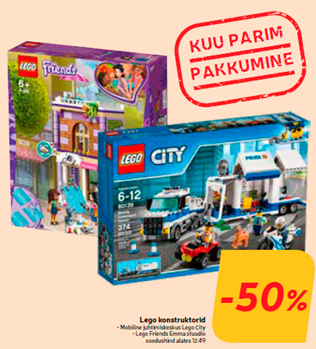 Lego konstruktorid  -50%
