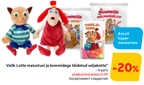 Ассортимент сладостей в рюкзаках  -20%
