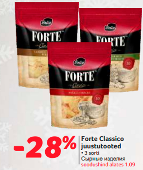 Forte Classico juustutooted  -28%
