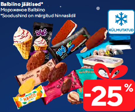 Balbiino jäätised* -25%