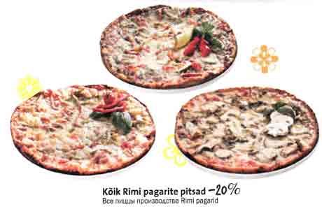 Kõik Rimi pagarite pitsad 