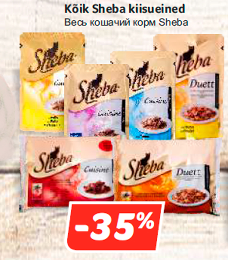 Kõik Sheba kiisueined -35%