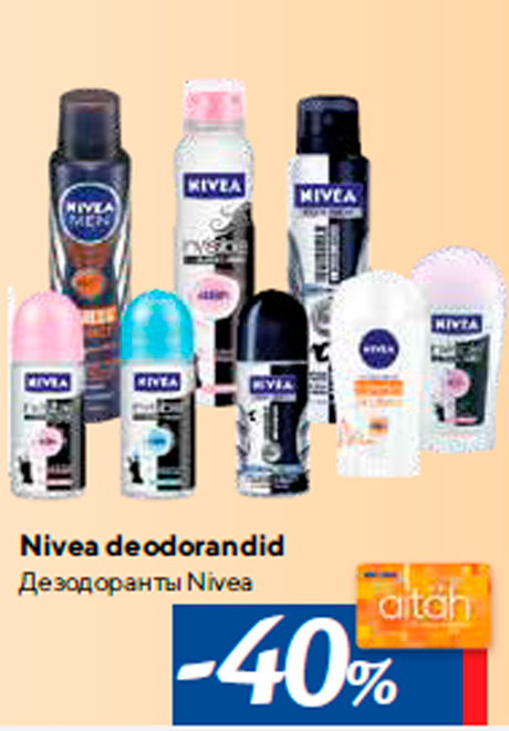 Nivea deodorandid -40%