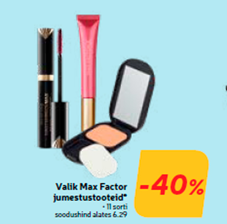 Valik Max Factor jumestustooteid*  -40%