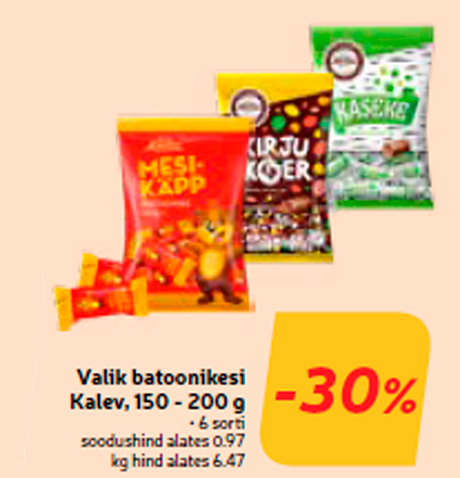 Valik batoonikesi Kalev, 150 - 200 g -30%