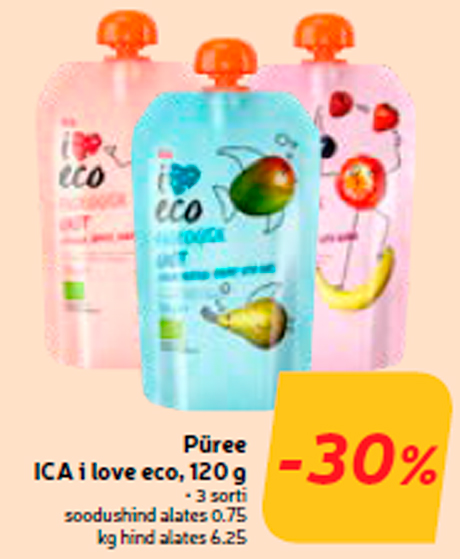 Püree ICA i love eco, 120 g -30%