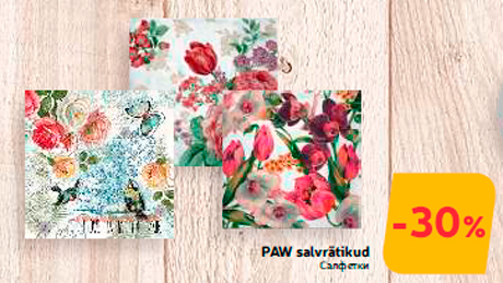 PAW salvrätikud  -30%