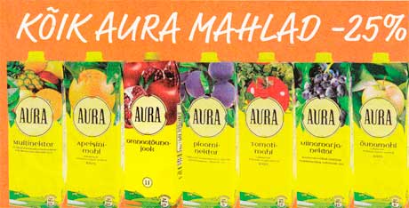 Все соки Aura  -25%