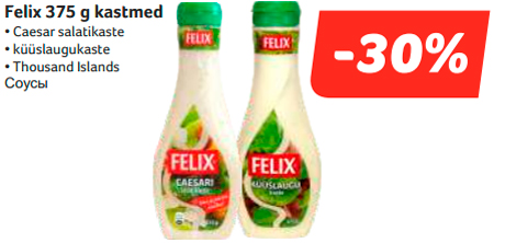 Felix 375 g kastmed  -30%