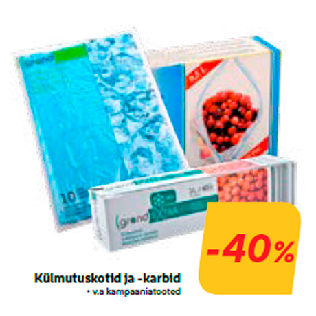 Külmutuskotid ja -karbid  -40%
