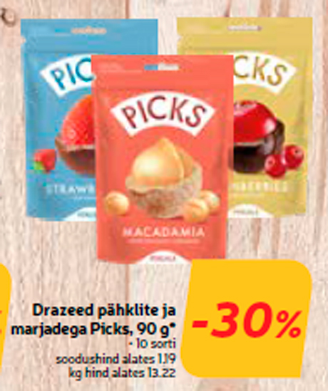 Орехи и  ягоды Picks, 90 г * -30%