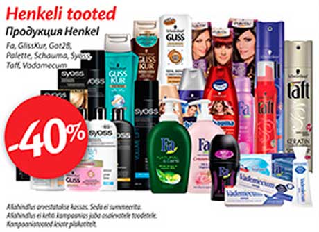 Henkeli tooted -40%