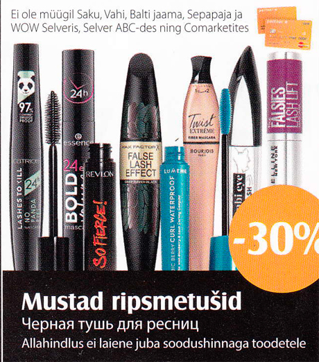 Mustad ripsmetušid  -30%