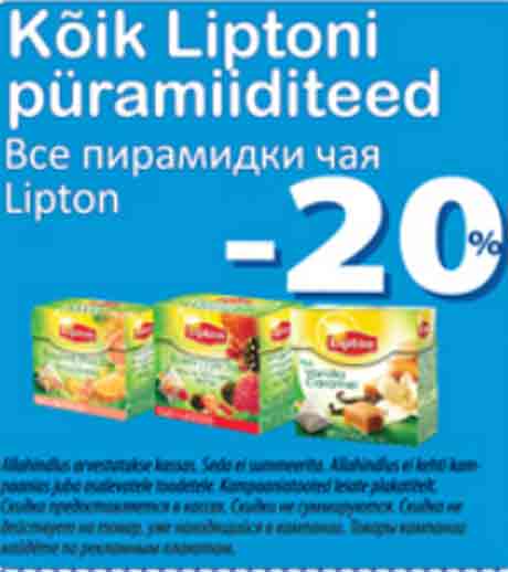 Все пирамидки чая Lipton