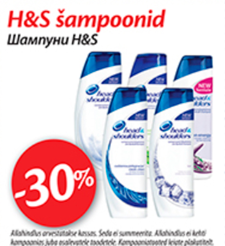 H&S šampoonid  -30%