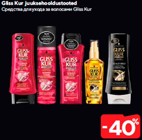 Gliss Kur juuksehooldustooted   -40%