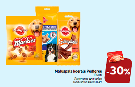 Maiuspala koerale Pedigree  -30%