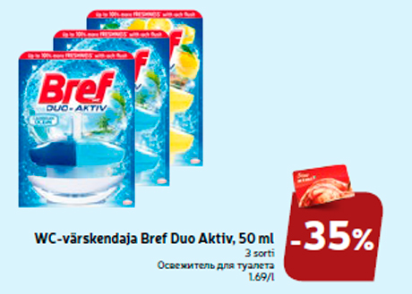WC-värskendaja Bref Duo Aktiv, 50 ml -35%