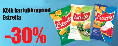 Все картофельные чипсы Estrella -30%